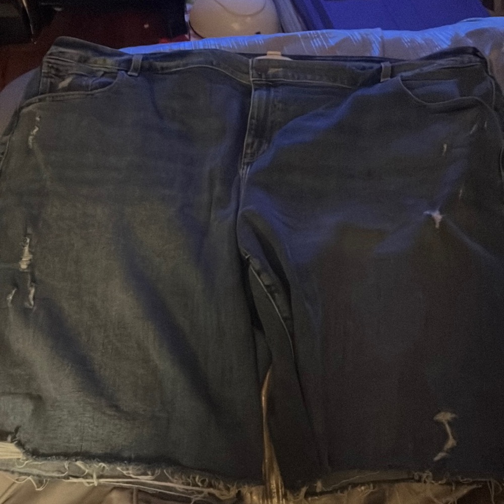 Lane Bryant Dark Blue Denim Bermuda Shorts